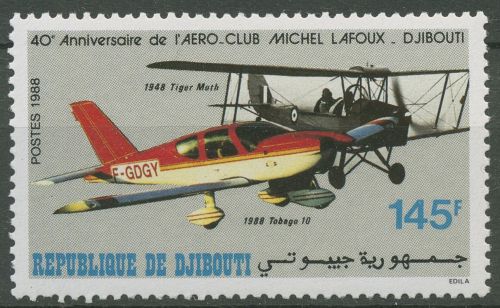 Dschibuti 1988 40 Jahre AERO-Club Michel Lafoux, Flugzeuge 514 postfrisch