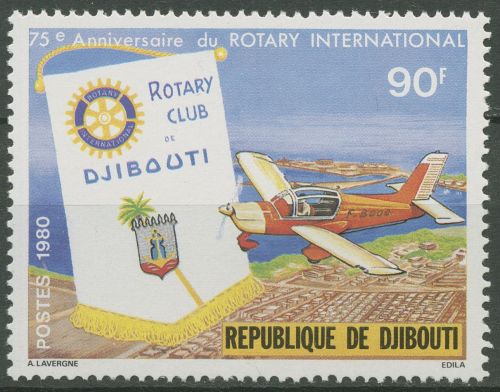 Dschibuti 1980 75 Jahre Rotary International Flugzeug 266 A postfrisch