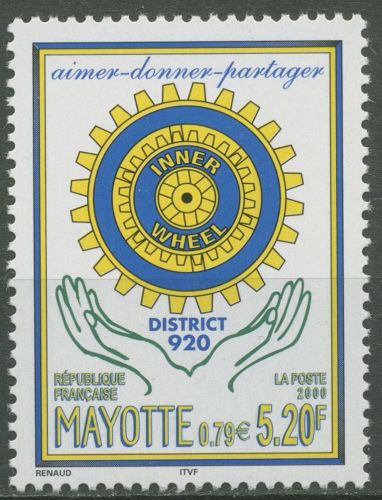 Mayotte 2000 Rotary International, Inner Wheel 81 postfrisch