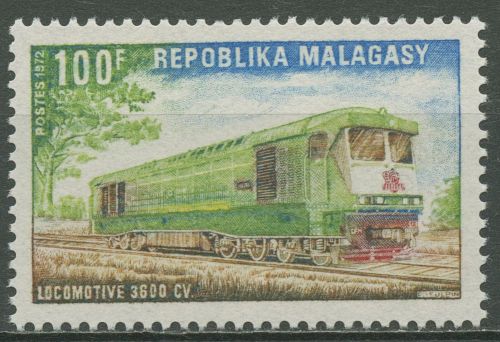 Madagaskar 1972 Eisenbahn Diesellokomotive 656 postfrisch