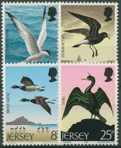Jersey 1975 Tiere Seevögel Schwalbe Gans 123/26 postfrisch