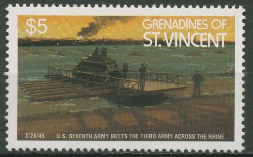 St. Vincent-Grenadinen 1990 Rheinüberquerung der amerik. Armee 697 postfrisch