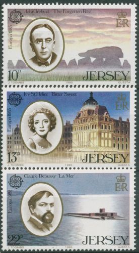 Jersey 1985 Europa CEPT Jahr der Musik Komponisten 347/49 postfrisch