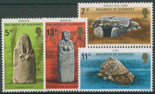 Guernsey 1977 Prähistorische Denkmäler Steingräber 149/52 postfrisch