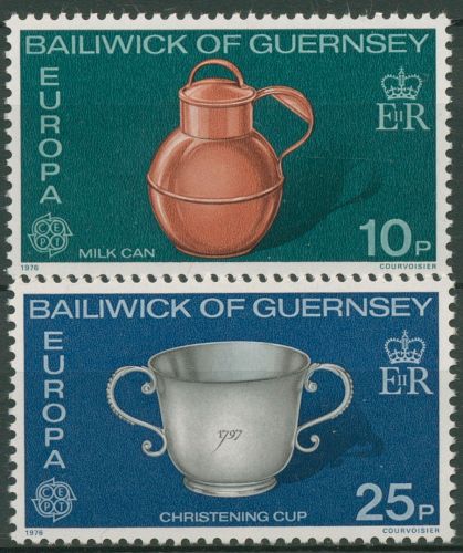 Guernsey 1976 Europa CEPT Kunsthandwerk Gefäße 133/34 postfrisch