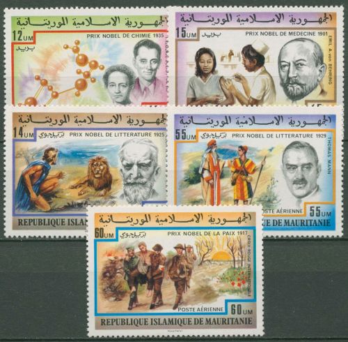 Mauretanien 1977 Nobelpreisträger Thomas Mann Rotes Kreuz 563/67 postfrisch