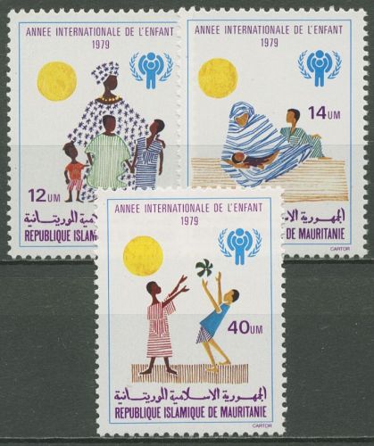 Mauretanien 1979 Internationales Jahr des Kindes Zeichnungen 643/45 postfrisch