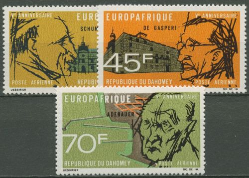 Dahomey 1968 EUROPAFRIQUE Politiker Adenauer De Gasperi 349/51 postfrisch