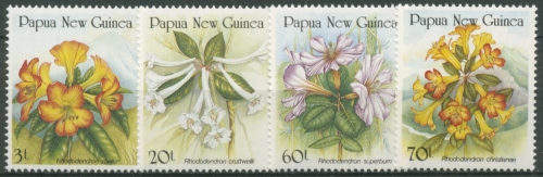 Papua Neuguinea 1989 Pflanzen,Rhododendren 584/87 postfrisch