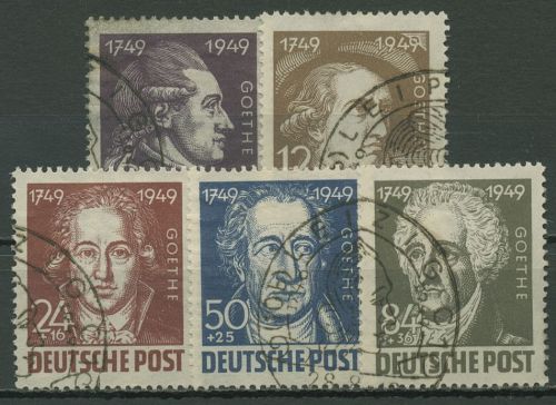 SBZ Allg. Ausgabe 1948 200. Geb. Joh. Wolfgang von Goethe 234/38 Sonderstempel
