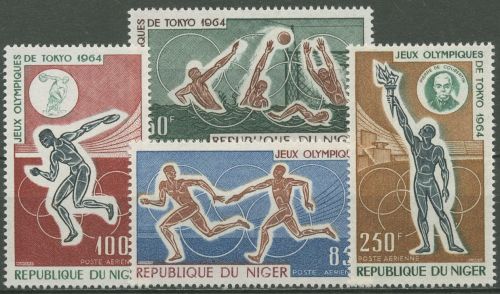 Niger 1964 Olympische Sommerspiele in Tokio Wasserball Discus 79/82 postfrisch