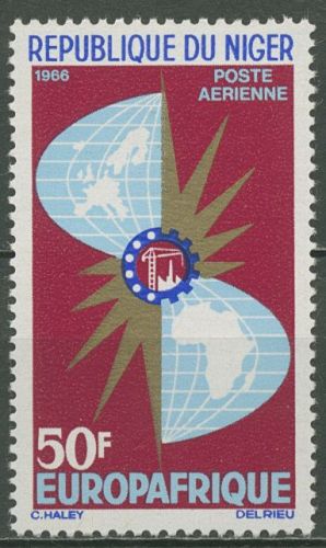 Niger 1966 EUROPAFRIQUE Weltkarte 131 postfrisch