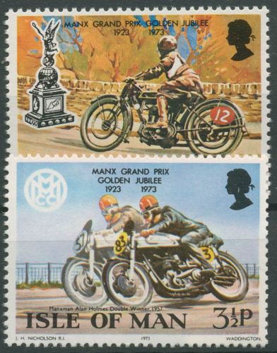 Isle of Man 1973 Motorradrennen 33/34 postfrisch