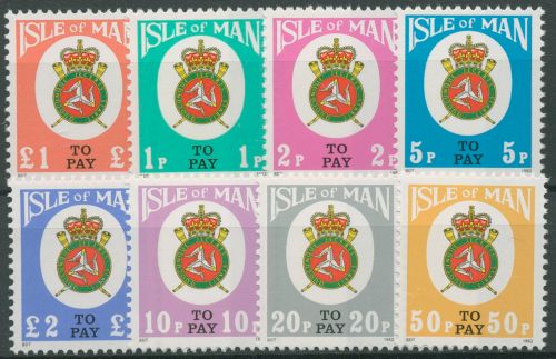 Isle of Man Portomarken 1982 Landeswappen P 17/24 postfrisch