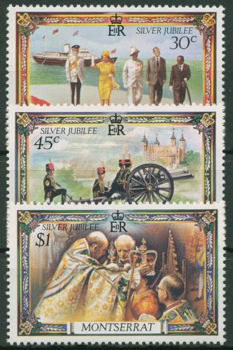 Montserrat 1977 25 Jahre Regentschaft Königin Elisabeth II. 363/65 postfrisch