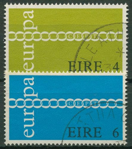 Irland 1971 Europa CEPT Kettensymbol 265/66 gestempelt