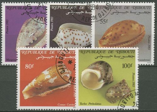 Dschibuti 1983 Meeresschnecken 381/85 gestempelt