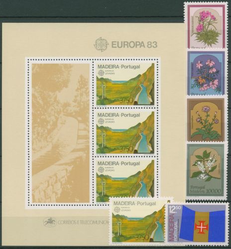 Portugal - Madeira 1983 kompletter Jahrgang 84/89, Block 4 postfrisch (SG98396)