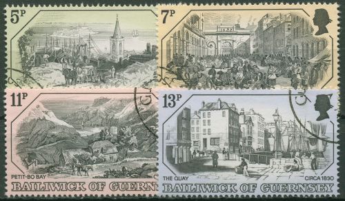 Guernsey 1978 St.Peter Port Ansichten Stiche 157/60 gestempelt