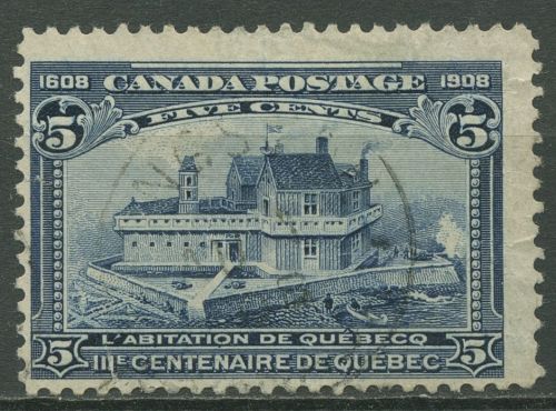 Kanada 1908 300 J. Gründung Quebecs Champlains Haus 87 gestempelt, kleine Fehler