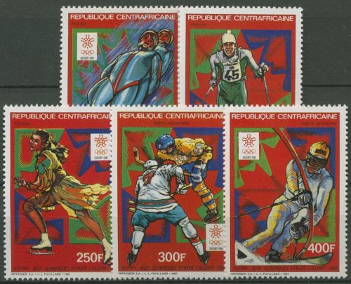 Zentralafrikanische Republik 1987 Olympische Spiele Calgary 1287/91 A postfrisch