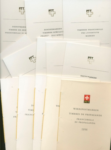Schweiz 13 Geschenkhefte der PTT aus 1956/88 (G9330)