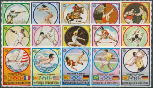 Obervolta 1972 Olympia Sommerspiele München Medaillengewinner 387/01 postfrisch