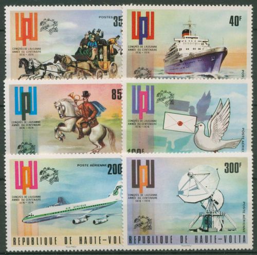 Obervolta 1974 Weltpostverein UPU Postbeförderung 517/22 postfrisch