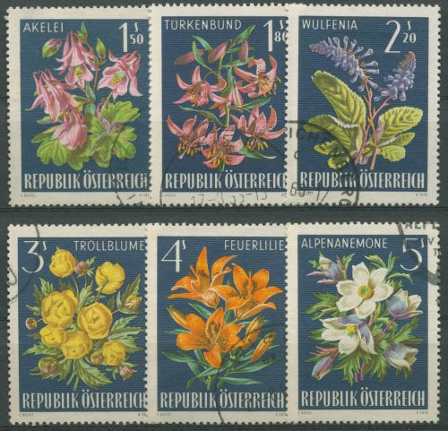 Österreich 1966 Pflanzen Blumen Alpenblumen 1209/14 gestempelt