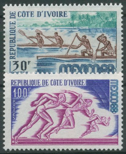 Elfenbeinküste 1968 Olympische Sommerspiele Mexiko 331/32 postfrisch