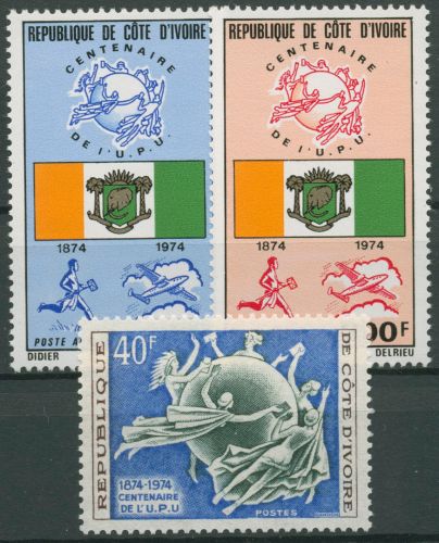 Elfenbeinküste 1974 Weltpostverein UPU 458/60 postfrisch