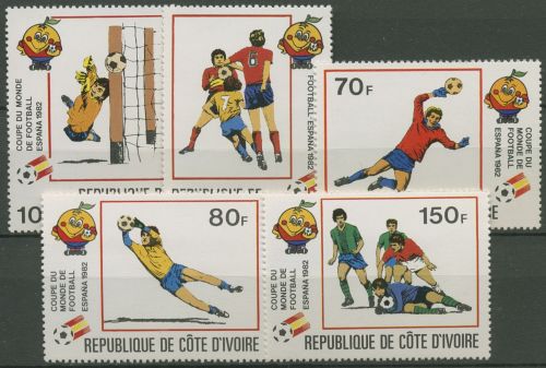 Elfenbeinküste 1981 Fußball-WM´82 Spanien 695/99 postfrisch