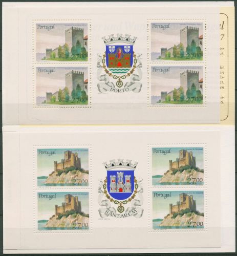 Portugal 1988 Burgen Schlösser Markenheftchen 1739/40 MH postfrisch (C98449)
