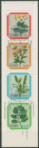 Portugal - Azoren 1981 Blumen Markenheftchen MH 1 gestempelt (C98453)