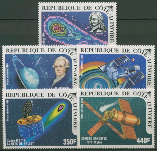 Elfenbeinküste 1986 Halleyscher Komet 888/92 postfrisch