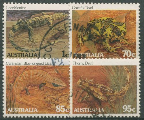 Australien 1983 Bedrohte Tiere Kröte Lizard Dornteufel 826/29 gestempelt