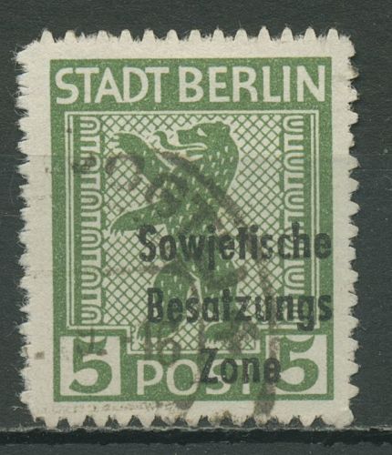 SBZ Allgemeine Ausgabe 1948 Freimarke mit Aufdruck 200 B vx gestempelt