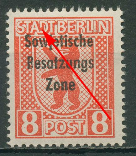 SBZ Allgemeine Ausgabe 1948 Freim. Plattenfehler 202 A vx XII postfrisch
