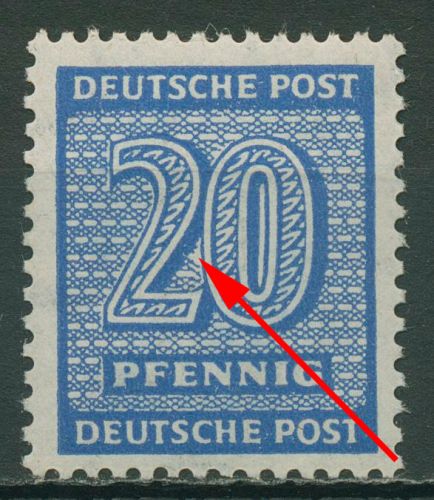 SBZ West-Sachsen Freimarken Ziffern mit Plattenfehler 134 X w I postfrisch