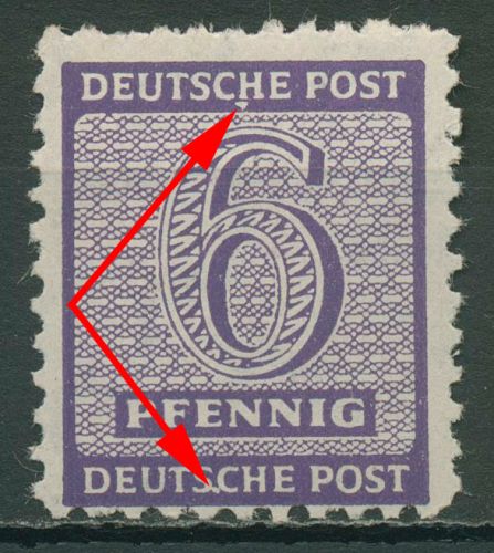 SBZ West-Sachsen 1945 Versuchszähnung Plattenfehler 120 X I postfrisch
