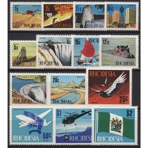 Rhodesien 1970 Industrie Tiere Staudamm Wasserfall Bergbau 88/101 postfrisch