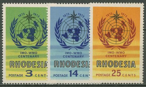 Rhodesien 1973 100 J. Int. Meteorologische Zusammenarbeit WMO 132/34 postfrisch
