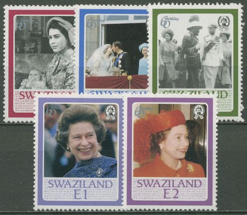 Swaziland 1986 60. Geburtstag von Königin Elisabeth II. 499/03 postfrisch