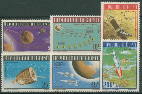 Guinea 1965 Raumfahrt Mondlandungen 324/29 A postfrisch