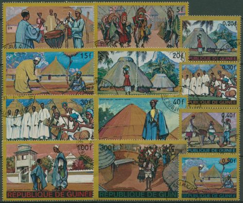 Guinea 1968 Trachten Gebräuche 468/79 gestempelt