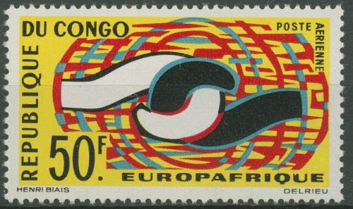 Kongo (Brazzaville) 1965 Wirtschaftsvertrag mit Europa 63 postfrisch