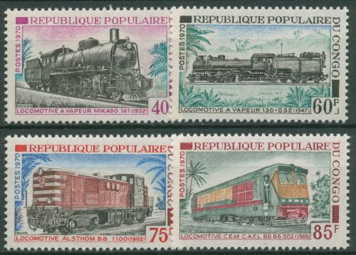 Kongo (Brazzaville) 1970 Eisenbahn Lokomotiven 261/64 postfrisch