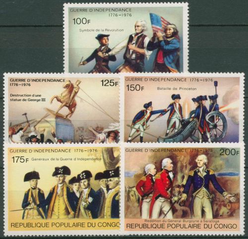 Kongo (Brazzaville) 1976 Amerika Unabhängigkeit 556/60 A postfrisch