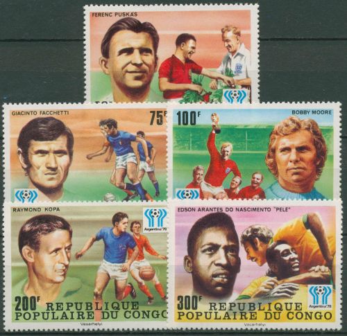 Kongo (Brazzaville) 1978 Fußball-WM Argentinien 614/18 postfrisch