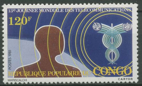 Kongo (Brazzaville) 1981 Weltfernmeldetag 818 postfrisch